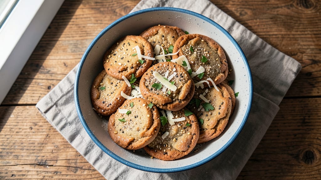 Savory Cookie Recipe: Herbed Parmesan and Garlic Crunch